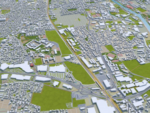 Graz city Austria 40km Modello 3D