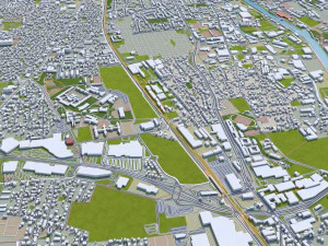 Graz city Austria 40km 3D Model