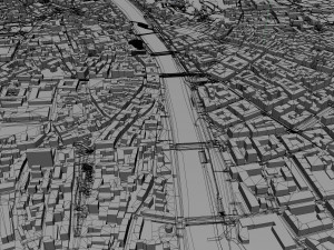 Graz city Austria 40km Modello 3D