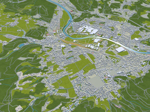 Graz city Austria 40km Modello 3D