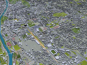 Graz city Austria 40km 3D Model