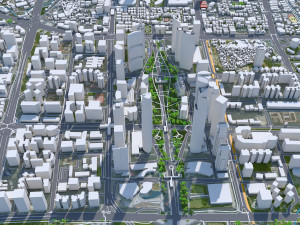 Guangzhou city China 90km 3D Модель