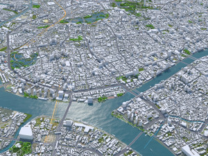 Guangzhou city China 90km 3D Модель