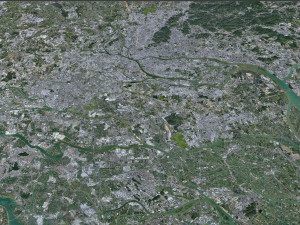 Guangzhou city China 90km 3D Модель