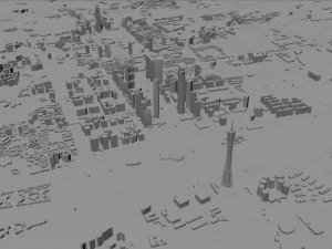 Guangzhou city China 220km 3D Model