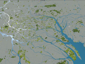 Guangzhou city China 220km Modelo 3D