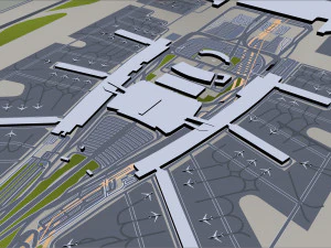 Guangzhou city China 220km 3D Model