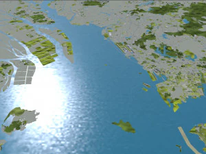 Guangzhou city China 220km 3D Model