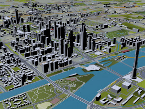 Guangzhou city China 220km Modelo 3D