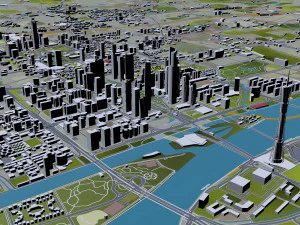 Guangzhou city China 220km 3D Model
