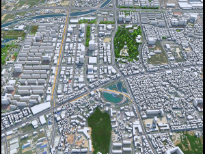 Gwangju city South Korea 45km 3D Модель