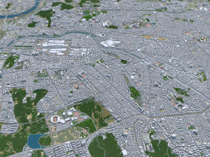 Gwangju city South Korea 45km 3D Модель