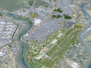 Gwangju city South Korea 45km 3D Модель