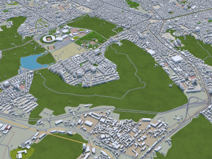 Gwangju city South Korea 45km 3D Модель