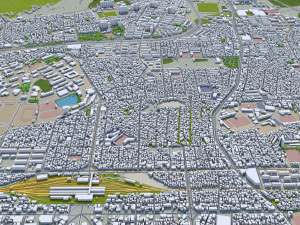 Gwangju city South Korea 45km 3D Модель