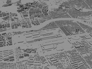Gwangju city South Korea 45km 3D Модель