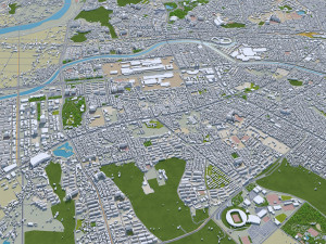 Gwangju city South Korea 45km 3D Модель