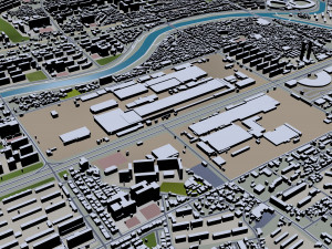 Gwangju city South Korea 45km 3D Модель
