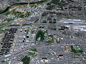 Gwangju city South Korea 45km 3D Модель