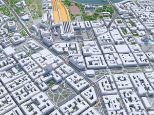 Helsinki city Finland 50km 3D Model