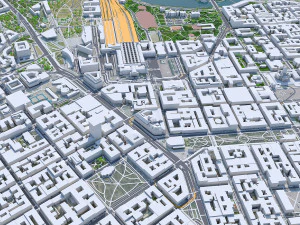 Helsinki city Finland 50km 3D Model