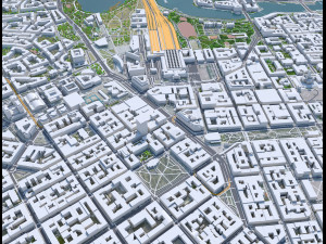 Helsinki city Finland 50km 3D Model
