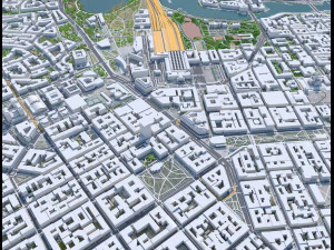 Helsinki city Finland 50km 3D Model