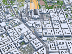 Helsinki city Finland 50km 3D Model