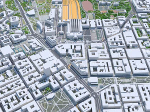 Helsinki city Finland 50km 3D Model