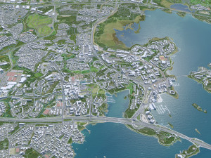 Helsinki city Finland 50km 3D Model