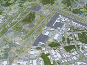 Helsinki city Finland 50km 3D Model