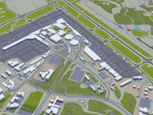 Helsinki city Finland 50km 3D Model