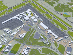 Helsinki city Finland 50km 3D Model