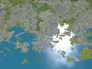 Helsinki city Finland 50km 3D Model