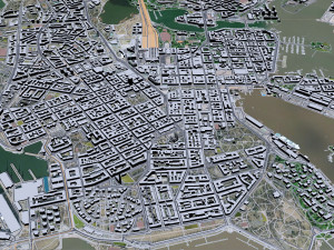 Helsinki city Finland 50km 3D Model