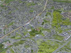 Helsinki city Finland 50km 3D Model