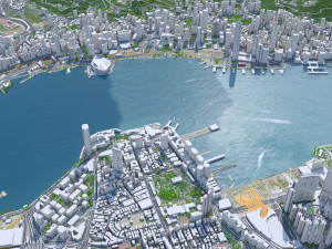 Hong Kong city 70km Modelo 3D