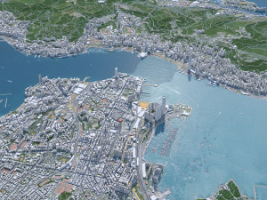 Hong Kong city 70km Modelo 3D