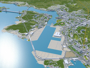 Hong Kong city 70km Modelo 3D
