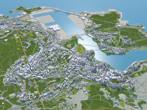 Hong Kong city 70km Modelo 3D