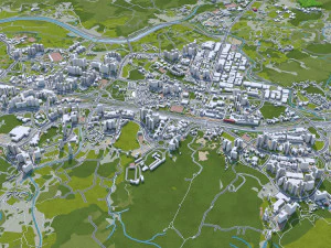 Hong Kong city 70km 3D Model
