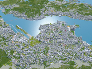Hong Kong city 70km Modelo 3D