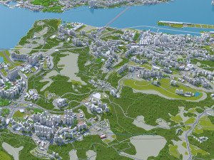 Hong Kong city 70km Modelo 3D