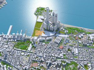 Hong Kong city 70km Modelo 3D