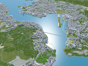 Hong Kong city 70km Modelo 3D