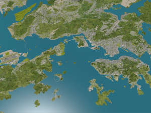 Hong Kong city 70km Modelo 3D
