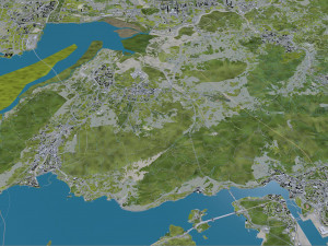 Hong Kong city 70km Modelo 3D