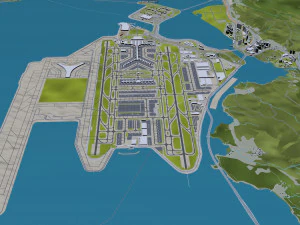 Hong Kong city 70km 3D Model