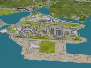 Hong Kong city 70km 3D Model