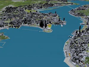 Hong Kong city 70km 3D Model